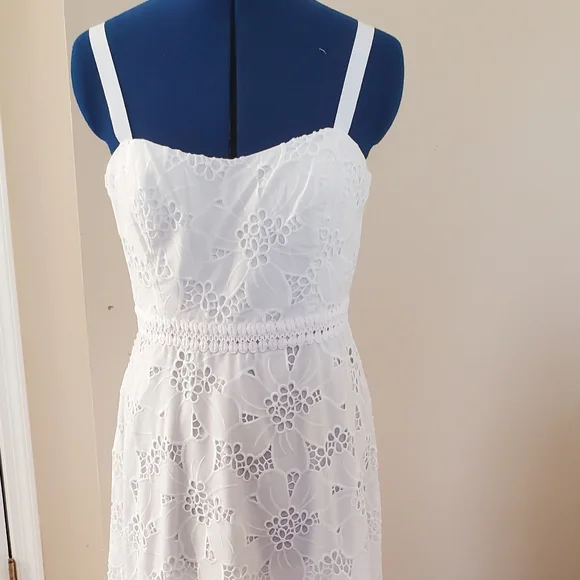 sachin and babi light blue dress Rails Fawn Embroidered Eyelet Midi Dress In Red - 40% Off